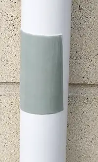 Gutter repaired with SpeedPatch